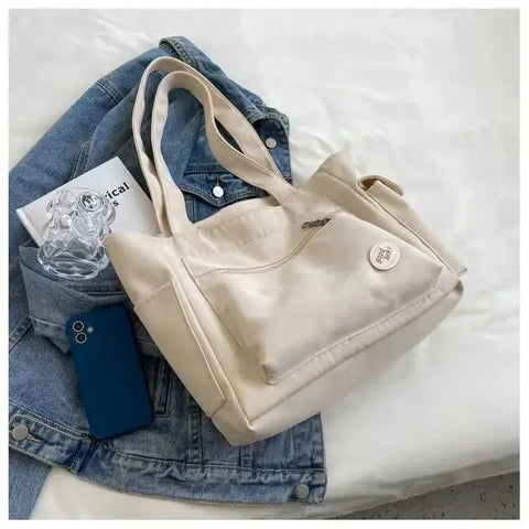Canvas Shoulder Bag for Women | Fashion Crossbody Bag | Beige, Black, Khaki, Green