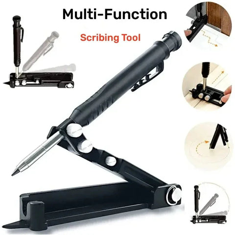 8-in-1 Multi-Function Construction Pencil | Scribing Tool | Multifunctional Carpenter Pencil