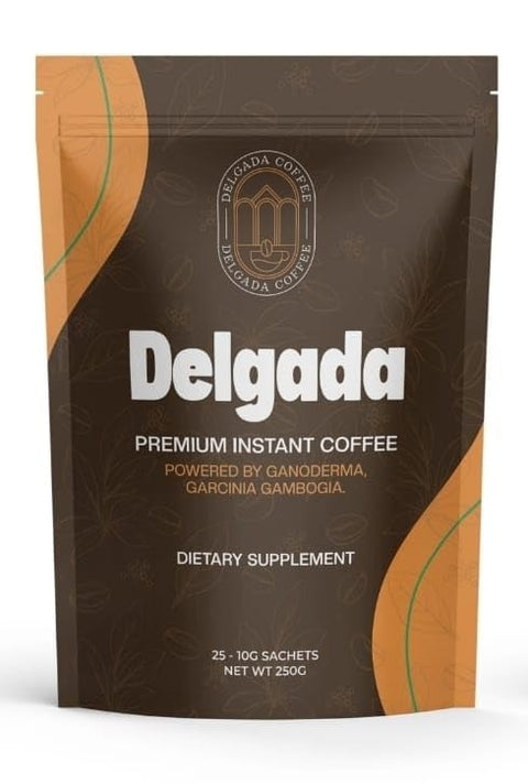Delgada Premium Instant Coffee | Mit Ganoderma | 25 Sachets | 250g