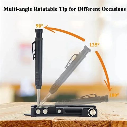 8-in-1 Multi-Function Construction Pencil | Scribing Tool | Multifunctional Carpenter Pencil