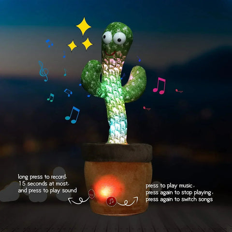 Talking Dancing Cactus Toy | 120 Songs | Recording | 5 Styles | Plüschtier