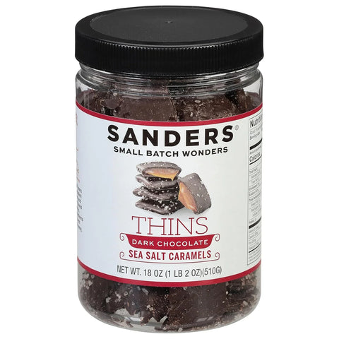 Sanders Dark Chocolate Sea Salt Caramel Thins | 510g (18 Oz)