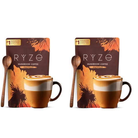 RYZE Mushroom Coffee Medium Roast | Organic Adaptogenic | 30 Portionen