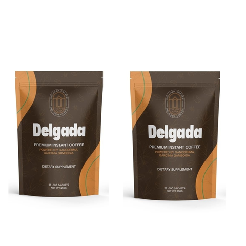 Delgada Premium Instant Coffee | Mit Ganoderma | 25 Sachets | 250g