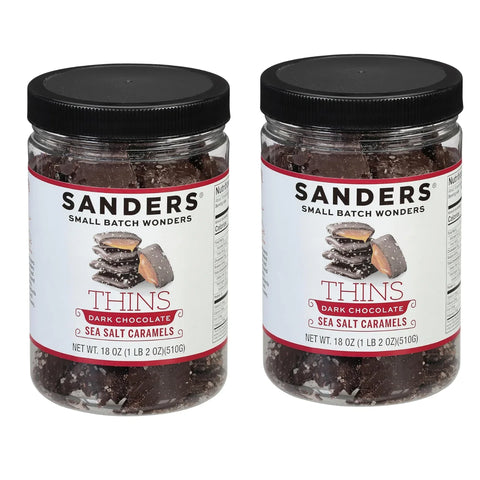 Sanders Dark Chocolate Sea Salt Caramel Thins | 510g (18 Oz)